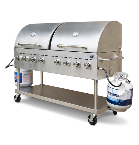 Backyard Pro LPG72 72 Stainless Steel Liquid Propane Outdoor Grill with  Pizza Oven